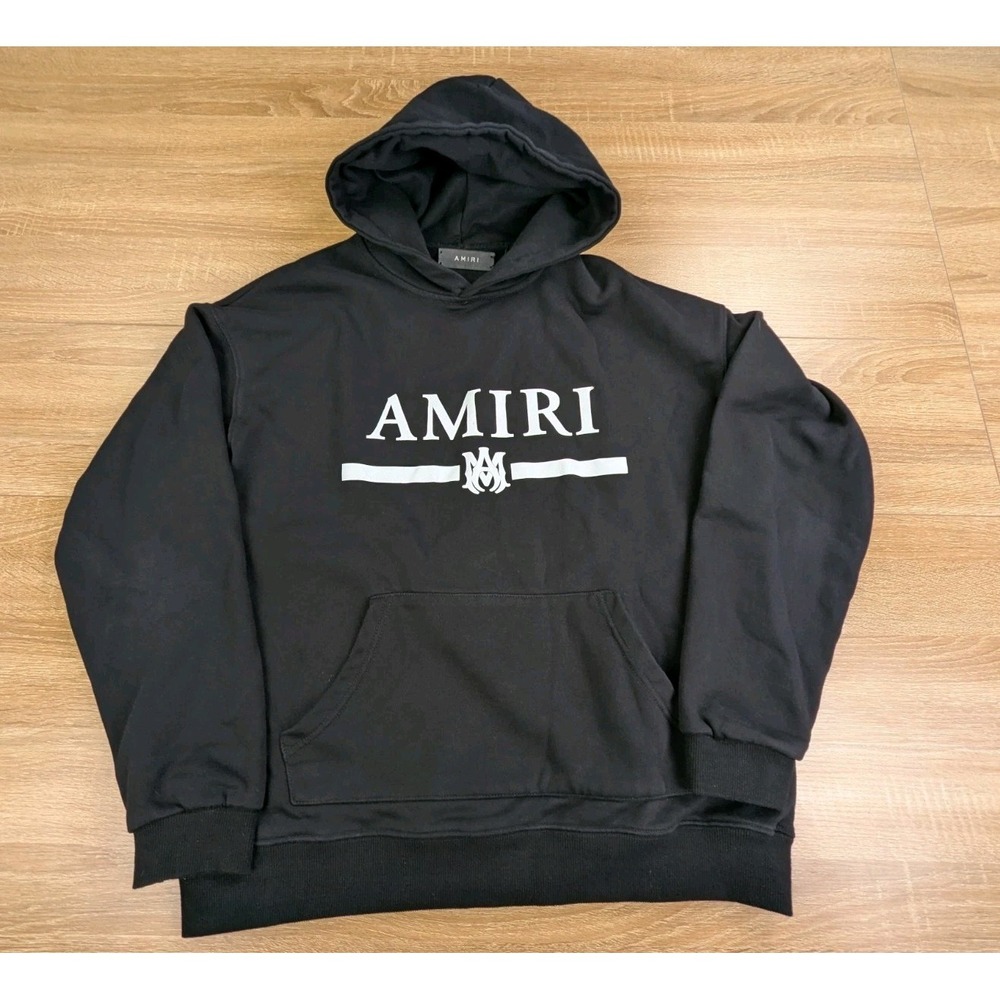 Amiri Black Hoodie Logo Mens Medium Quite Luxury Old Money